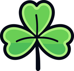 Lucky Shamrock Clover Icon for St. Patrick's Day Celebrations