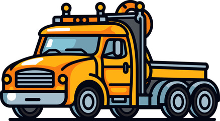 Naklejka premium Vibrant Tow Truck Illustration for Transportation and Rescue Services