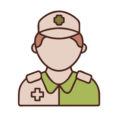 paramedic icon minimal design Colored Outline Icon Symbol Pictogram Outline