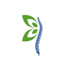 Human Spine pain medical center logo isolated on white background