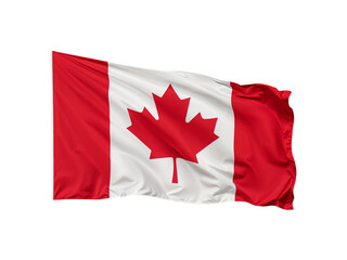 Canadian flag flutter, red maple leaf, Canada, national symbol, patriotism, North America, national identity.