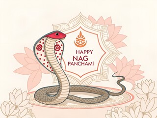 Hindu festival, happy Nag Panchami celebration background