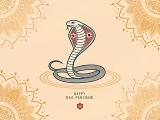 Hindu festival, happy Nag Panchami celebration background