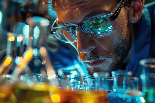 Emphasizes the meticulousness and focus required in chemical research, showcasing the dedication of scientists.