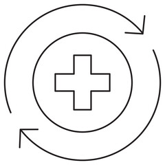 Recover icon, Recover Stronger Your Path to Healing, Bounce Back to Health with Confidence, vector