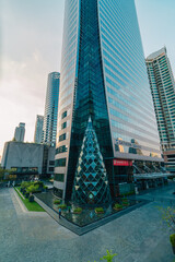 Bangkok, Thailand- 13 january 2025: Sathorn square in Silom district
