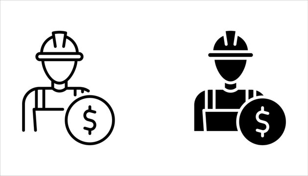 Worker compensation icon set. Supplemental insurance on white background - Powered by Adobe