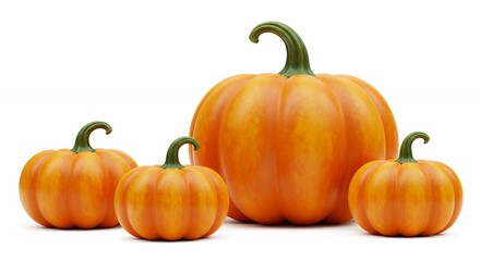 Obraz premium Group of pumpkins different sizes