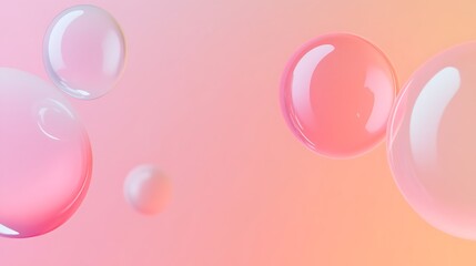 Abstract spheres in soft pastel colors