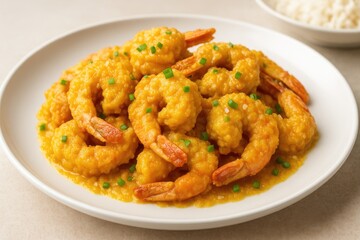 Delicious and flavorful crispy salted egg prawns