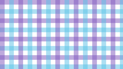 Soft pastel purple and blue gingham plaid pattern background.