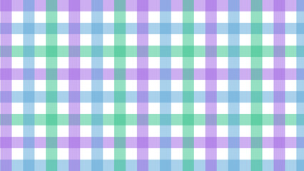 Soft pastel gingham pattern with purple blue and green squares.