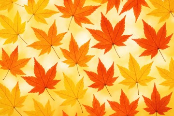 Obraz premium Autumn foliage with vibrant red and yellow leaves drifting outdoors