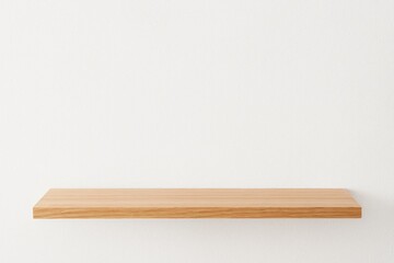 Wall-mounted wooden shelving unit for storage