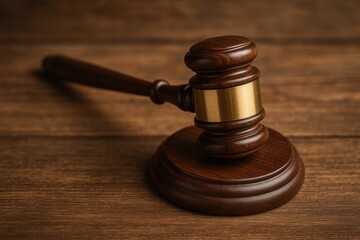 Wooden gavel used by judges
