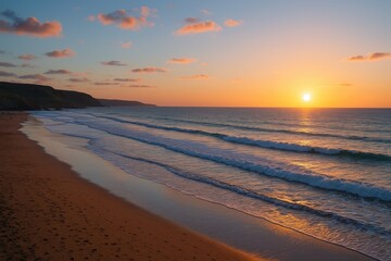 Widemouth Bay located in Cornwall, United Kingdom