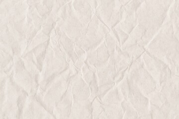 Obraz premium Background featuring white recycled craft paper with a textured, creased, and crumpled appearance and ample space for text on a hardboard surface.