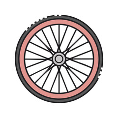 wheel of a bicycle