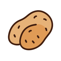 cookies isolated on white potato chips vector illustration