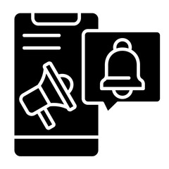 Push Notification  Icon Element For Design