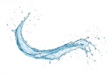 Splash of Water on a White Background