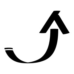 右肩上がりに伸びている黒い矢印