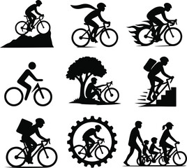 Fototapeta premium Tales on Wheels – Silhouettes of Nine Emotional Journeys