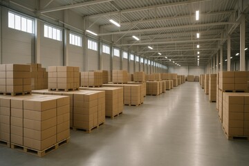 Storage of completed goods for distribution to customers