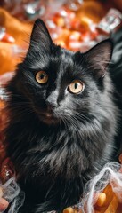 Elegant Black Cat Portrait
