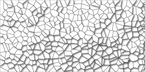 Obraz premium Abstract voronoi diagram background with black lines and soft shadows representing cellular structure for design or science