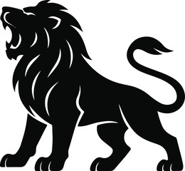 Roar of Silence – Lion Silhouette in Majestic Defiance