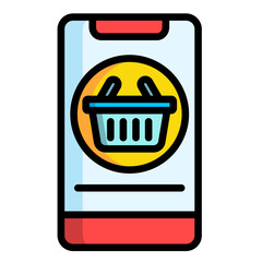 Mobile Commerce  Icon Element For Design
