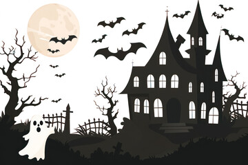 PNG Halloween illustration background decoration.