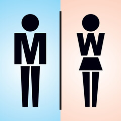 Man and woman, male and female symbol. illustration vector