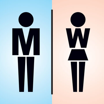 Man and woman, male and female symbol. illustration vector