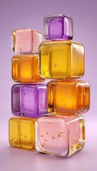 Colorful Cubes Stacked High