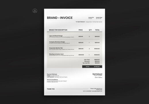 Brand Invoice Layout