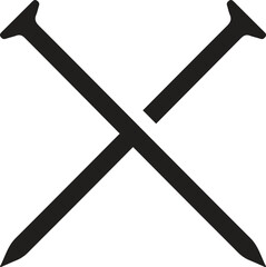 Multiple metal wire nail / nails or fasteners flat vector icon for apps and websites