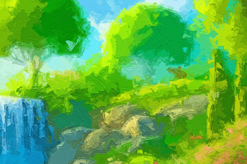 Various oil paintings, flowers, butterfly landscapes, waterfalls, swans, beaches, landscapes, roses, peonies, flowers, and the moon