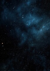 The night sky is filled with numerous stars and wispy clouds overhead