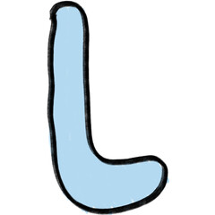 Hand drawing kids lettering abjad font unique ugly cute