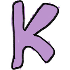 Obraz premium Hand drawing kids lettering abjad font unique ugly cute