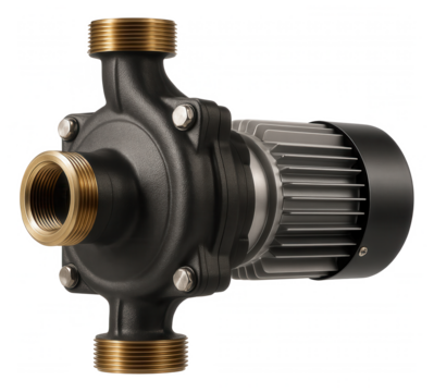 Industrial-grade circulating pump for a commercial building?s HVAC system, equipped with a powerful motor for large-scale operations.