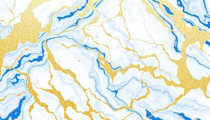 Obraz premium Elegant marble texture with gold and blue veins for luxury designs