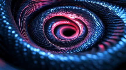 Abstract spiral design with vibrant colors