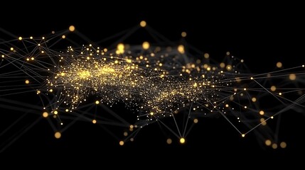 Abstract network of glowing points and lines (2)