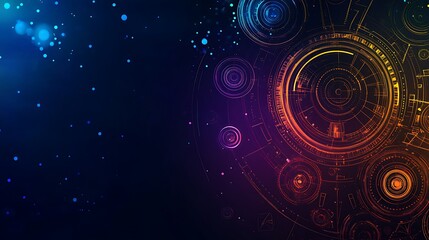 Abstract futuristic design with concentric circles