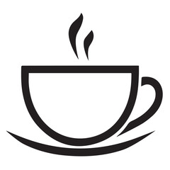 Silhouette Style Vector Tea Logo Design &ndash; Minimalist Black and White Herbal Drink Icon for Organic Tea Brand, Caf&eacute;, Packaging, Beverage Label, Wellness Product, or Spa Branding
