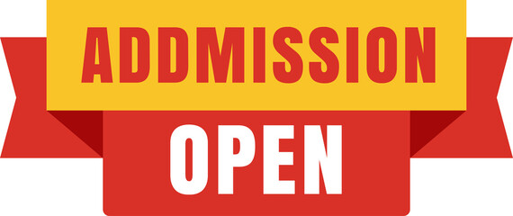 Admission Open Badge Design, Promotional Education Label for School College or University Enrollment, Editable Formats: AI, EPS, JPG, PNG, Ideal for Both Digital and Print Use

