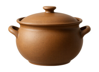 Rustic stoneware soup tureen with a matte glaze, ideal for hearty soups in a farmhouse-style kitchen.